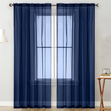 Perdele transparente din poliester, filtrare a luminii, 2 panouri, 145x240 cm