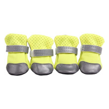 Botas refletoras respiráveis para cães (pacote com 4) para asfalto quente, chuva e atividades ao ar livre – 5 tamanhos, compatíveis com cães de