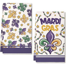 Mardi Gras -keittiöpyyhkeiden setti, 2 kpl, 45x66 cm