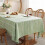Boho Farmhouse Tablecloth with Hemstitching 60" x 104" 2