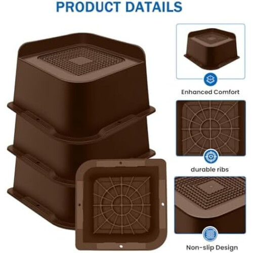 Elevadores de móveis reforçados de 7,6 cm (3 polegadas) – Pacote com 8 2