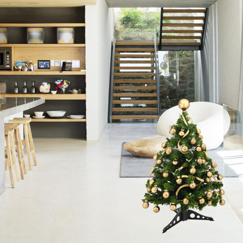 6Pcs Christmas Tree Stands Triabgle Tabletop Tree Holder (Black) 1