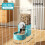 Νέα Tepy Gravity Pet Auto Feeder Ποτιστήρι για σκύλους, κρεμαστό κλουβί, λεκάνη για σκύλους, 1