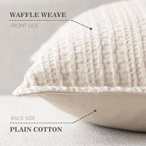 Μαξιλαροθήκες Euro από βαμβάκι με ύφανση waffle, 24x24 ίντσες (60x60 εκ.) 1