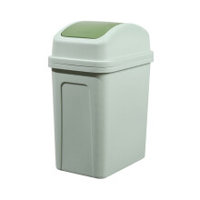 Cubo de basura pequeño de 7 litros / 1,8 galones con tapa abatible, color verde.