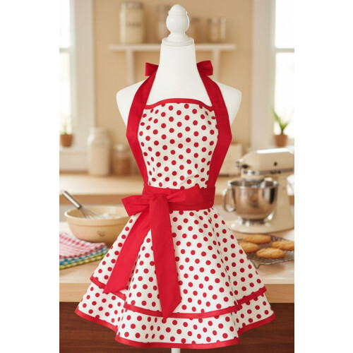 Cotton retro apron for women 1 piece