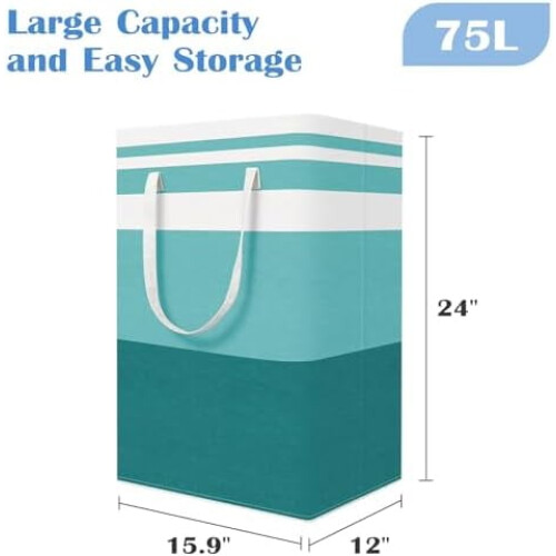Wäschekorb freistehend wasserdicht 3er-Pack 75 l 1