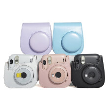 Kamerabeskyttelsesetui Støtsikkert ripebestandig digitalkamera Retro kunstskinnbæreveske med skulderrem for Fujifilm-Instax Mini11