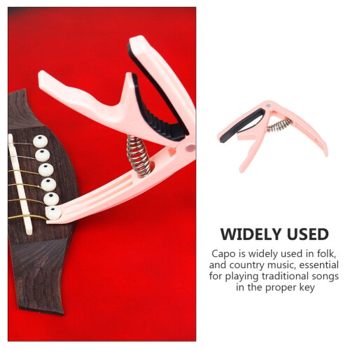 Tineasur Universal Design Rosa Capo för Gitarr Ukulele Tonartbyte Under Sång 2