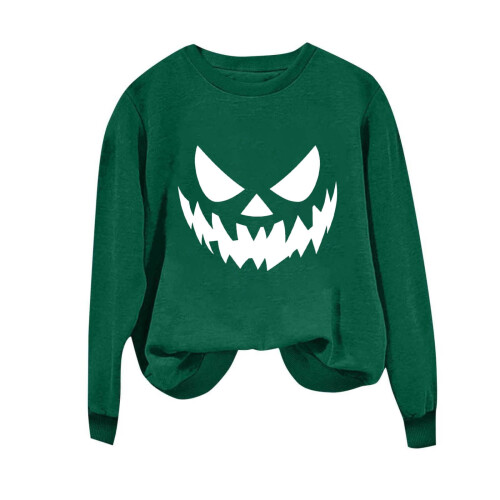 Γυναικείο τοπ με μακριά μανίκια για το Halloween με τύπωμα φαντάσματος και σχέδιο 1