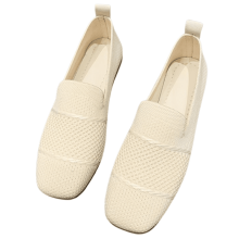 Slip-on gåsko til kvinder, håndmalede casual sneakers, åndbare strikloafers, skridsikker sål, let og komfortabel – kompatibel med