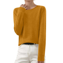 Admvng Damenpullover, langärmlig, Rundhalsausschnitt, leichtes Freizeitshirt, Größen S-3XL