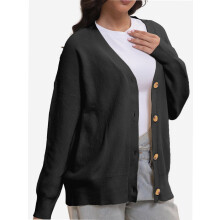 Damen-Cardigan, neuer Cardigan mit großen Knöpfen, modisches Oberteil