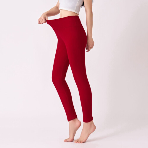 Leggings da yoga da donna foderati in pile, termici ed elasticizzati. 1
