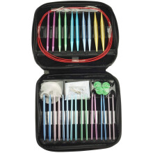 Breinaaldenset met verwisselbare naalden, 2,75 mm - 10 mm, 13 maten, aluminium rondbreinaalden