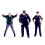 3 Pieces 1/64 Cops and Thief Figures Scale Collections Sand Table Layout 5