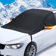 Universal Fit Half Car Snow Cover - Snow & Ice Protection, Weather-Resistant, Easy Install & Store