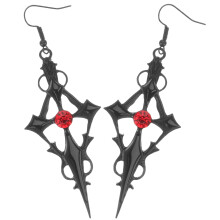 Black Gothic Cross Earrings for Women 1 Pair