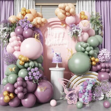 Kit d'arche de ballons roses 97 pièces – Décoration de fête en latex