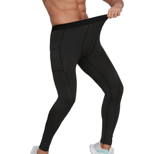Men's Active Compression Pants - Workout Base Layer Tights Running Leggings 1