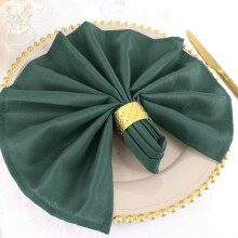 BalsaCircle 20 Pieces 20" Hunter Green Polyester Napkins Wedding Kitchen