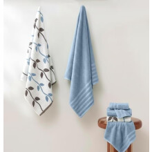 Ensemble de 6 serviettes en coton Organic Vines, lavande