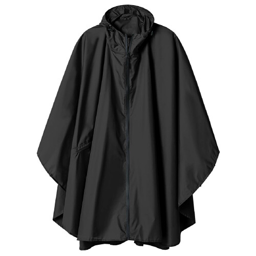 Αδιάβροχες Πόντσο για Ενήλικες Unisex Μονόχρωμες Πόντσο με Κουκούλα και Φερμουάρ, 2