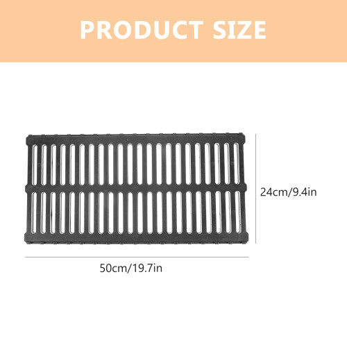 Sturdy Trench Cover Restaurant Drain Grate Oblong Outdoors Black 1