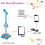 Kids' Microphone & Stand Set with Adjustable Height, Lights, Echo & Speaker 6