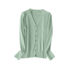 Damen-Strickcardigan mit V-Ausschnitt und langen Ärmeln