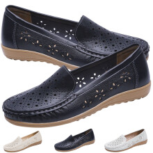 Sapatilhas femininas sem fecho, respiráveis, em malha, estilo mocassim, ideais para uso casual e no trabalho.