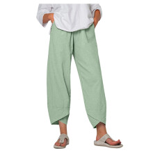 Pantaloni da donna per lavoro, casual, con tasche, vita larga, tinta unita, elastico, taglie forti, pantaloni petite, pantaloni da donna