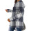 Oversized Damen-Kapuzenpullover mit Karomuster, langärmelig 6