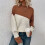 Lässiger Damen-Pullover mit langen Ärmeln, locker gestrickt 3