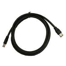 1.8m Firewire Cable Black IEEE 1394 Firewire 400 to Firewire 400 Cable 6Pin Male to 6Pin Male Cable