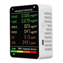 6 in 1 Multifunctional Air Quality Tester LCD Display Home Indoor Office Wall Mounted Air Quality Te