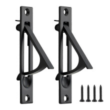 2 Pack Pocket Door Pull Solid Pocket Door Flush Edge Pull Pocket Door Handles in Matte