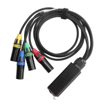 1 Pair XLR 4-Channel 3-Pin Multi Network Stage and Studio Connection, XLR Male and Female Cable Stag