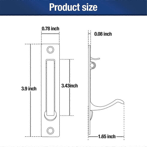 2 Pack Pocket Door Pull Solid Pocket Door Flush Edge Pull Pocket Door Handles in Matte 1