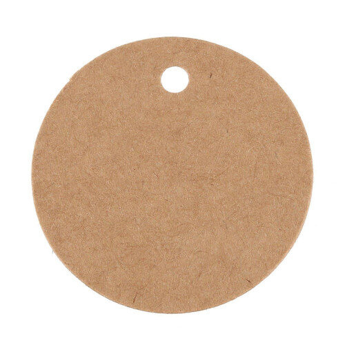 50Pcs Round Kraft Gift Tag with Hemp Cord 2