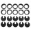 10 pcs 35mm black cable grommet cable outlet desk table wire 1