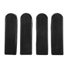 4 Pack Door Stop Wedges, Rubber Non-Scratching Door Stoppers for Home and Office (Black)