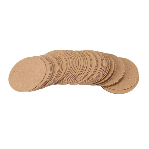 50Pcs Round Kraft Gift Tag with Hemp Cord 1