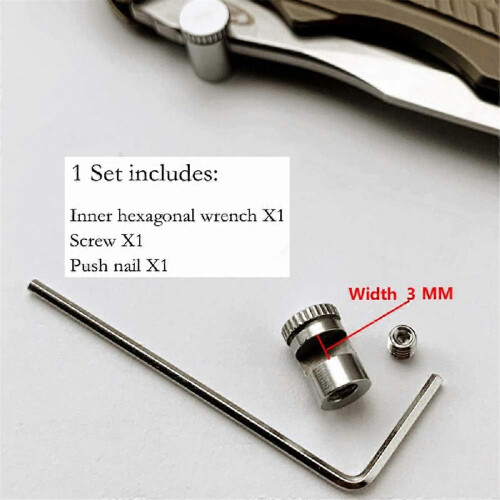 1Set Thumb Stud Replacement for Buck 110 Knife with Hex Wrench 2