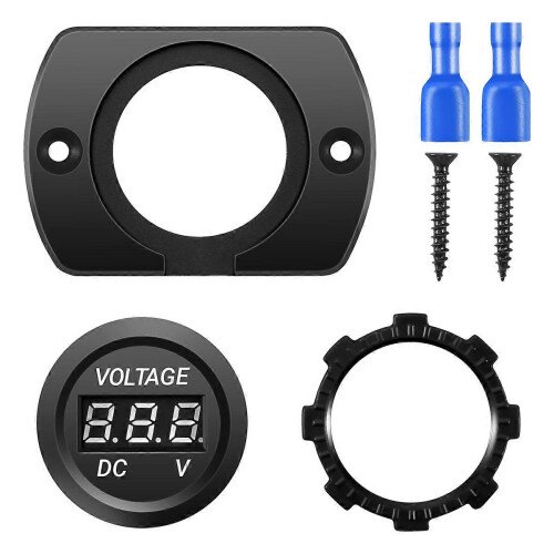 12V-24V Waterproof Car Motorcycle LED Digital Display Voltmeter Voltage Meter