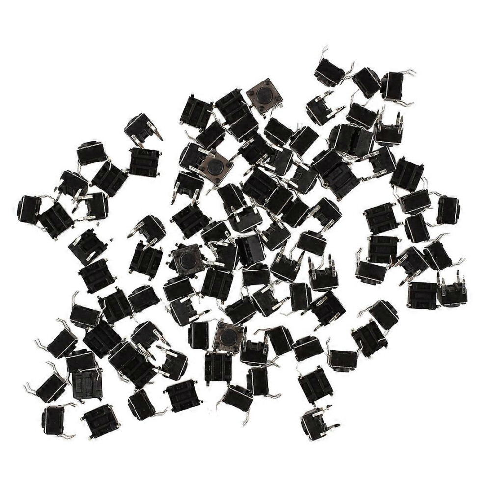 100 Pcs 6X6x4.5mm Panel Pcb Momentary Tactile Tact Push Button Switch 4 Pin Dip 8859653588203