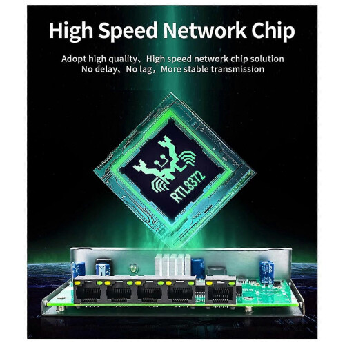 2.5GbE Ethernet Switch 5 Port 2.5G Network Switch Fanless Small Home Lab Setup Switch Unmanaged Plug 1