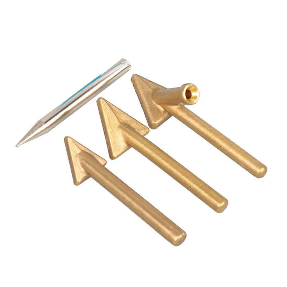 4Pcs Welding Replacement Tips, Soldering Iron Tips, Triangular Copper Heads Welder Accessories For C 8730473129886