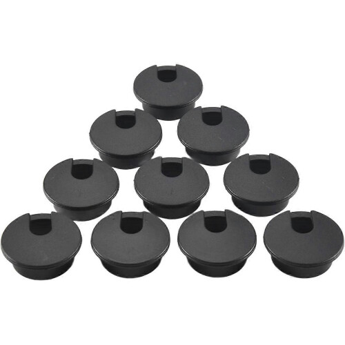 10 pcs 35mm black cable grommet cable outlet desk table wire 1