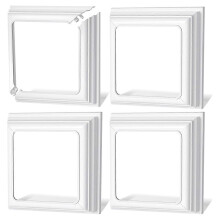 4x4Inch Vinyl Post Skirt-White Post Base Cover Trim for Wood and Vinyl Posts,Deck and Porch Column,S